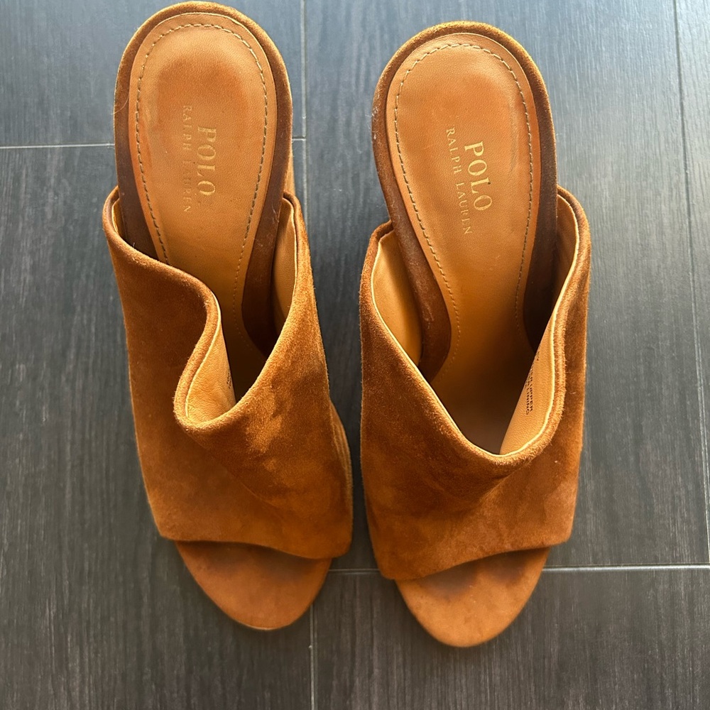 Polo by Ralph Lauren Women's Brown Suede Mules
